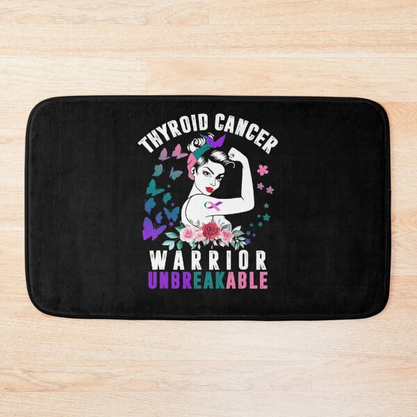 Item preview, Thyroid Cancer Woman Warrior Purple Pink Ribbon Awareness designed and sold by GloriaStace.
