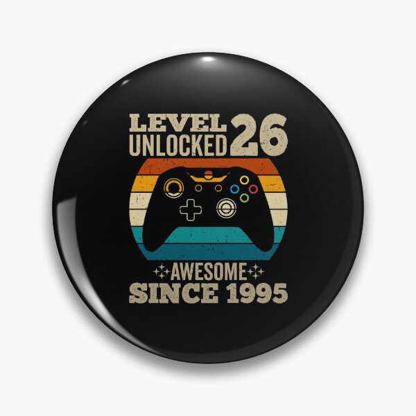 Item preview, level 26 unlocked awesome since 1995, vintage 1995 t shirt, 26th birthday shirt, 26th birthday ideas, gaming shirt, gaming birthday, video game controller shirt designed and sold by T-DESIGNEDZ.