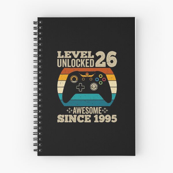 Item preview, level 26 unlocked awesome since 1995, vintage 1995 t shirt, 26th birthday shirt, 26th birthday ideas, gaming shirt, gaming birthday, video game controller shirt designed and sold by T-DESIGNEDZ.