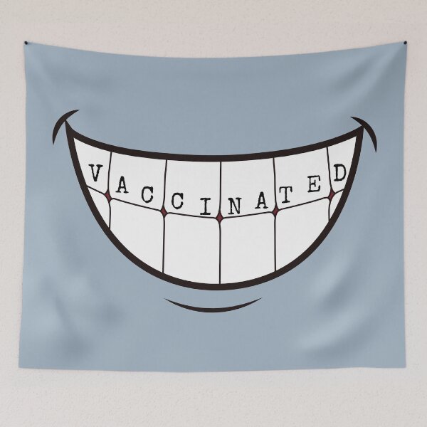 Item preview, I Am Vaccinated  Cartoon Smile designed and sold by Vimbuy.