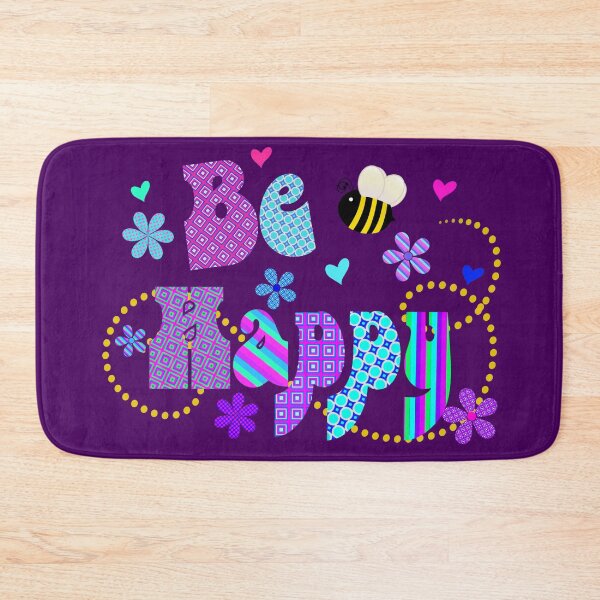 Item preview,  Bee (be) Happy Colorful Artwork Typography designed and sold by Alondra.