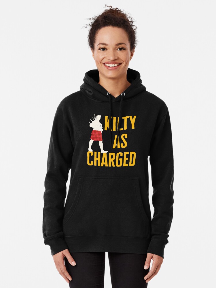 Kilty As Charged Funny Scottish Kilt Kilts Pullover Hoodie for Sale by  jaygo