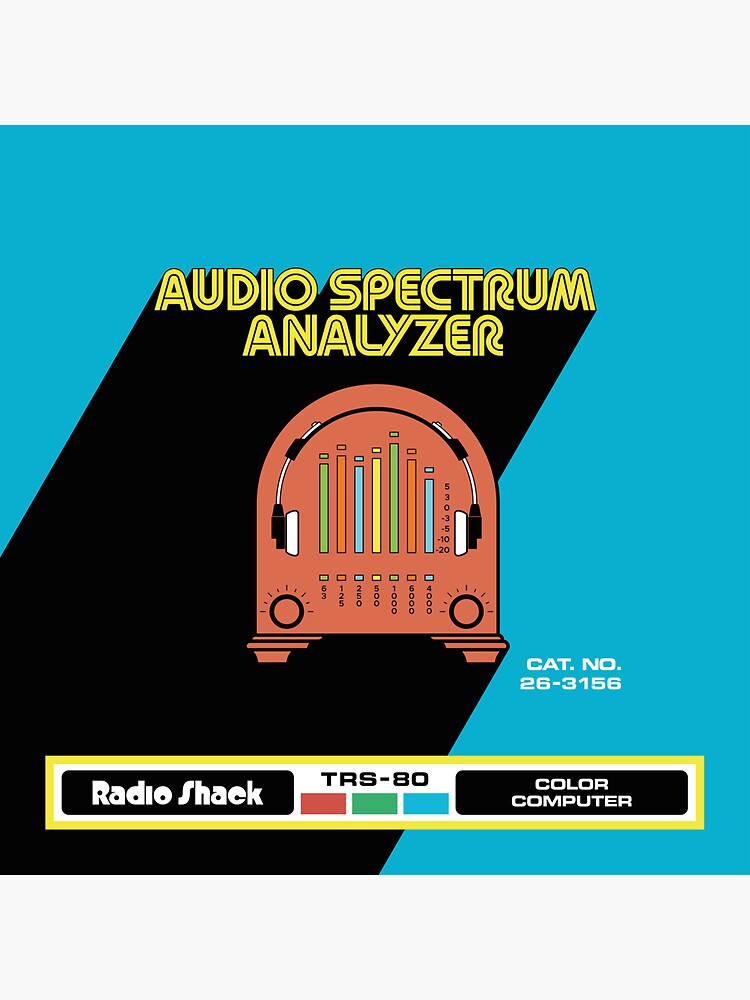 "AUDIO SPECTRUM ANALYZER" Sticker for Sale by ewartefacts Redbubble
