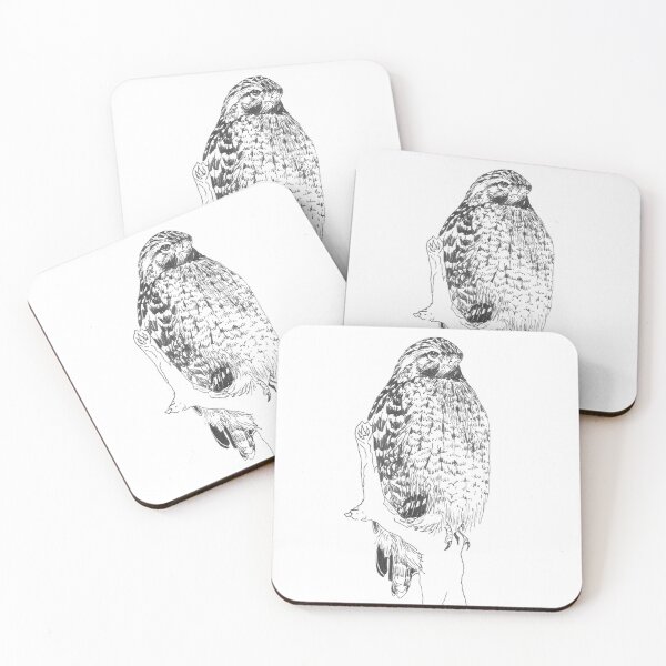 Item preview, Red-shouldered Hawk Drawing designed and sold by LauraWolfArtist.