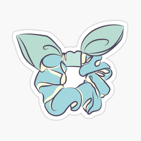 cute hair scrunchie Sticker