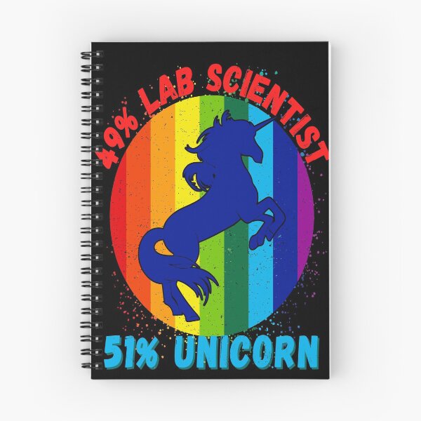 Item preview, 49% LAB SCIENTIST 51% UNICORN FUNNY LAB TECH RAINBOW GRUNGE SUNSET designed and sold by Hippiesole.