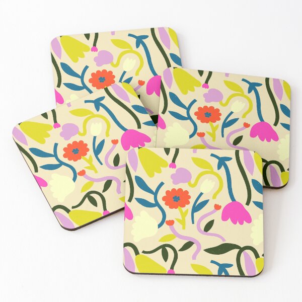Item preview, Bright modern pattern with colorful flowers. Cute naive print designed and sold by BychkovaEvgenia.