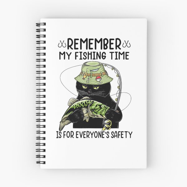 Item preview, Remember My Fishing Time Is For Everyone's Safety Black Cat  designed and sold by glynismalcolm.