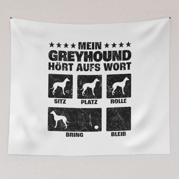 Artikelvorschau, Greyhound Hundetricks kurzhaariger Windhund Spruch entworfen und verkauft von madgrfx.