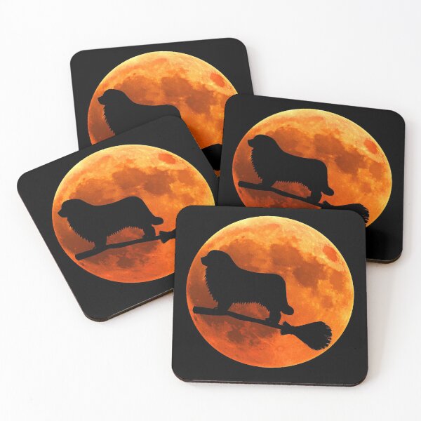 Item preview, Newfoundland Dog Silhouette Moon Halloween designed and sold by alaechamlal.