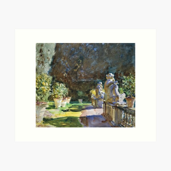 John Singer Sargent Villa di Marlia Lucca A Fountain Vintage Fine Art Print