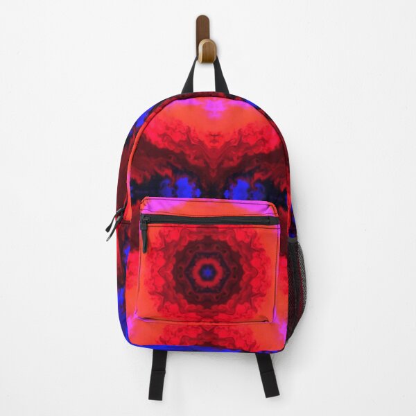 Artikelvorschau, Psychedelisches Kaleidoskop Rote und Blaue Blume entworfen und verkauft von WormholeOrbital.