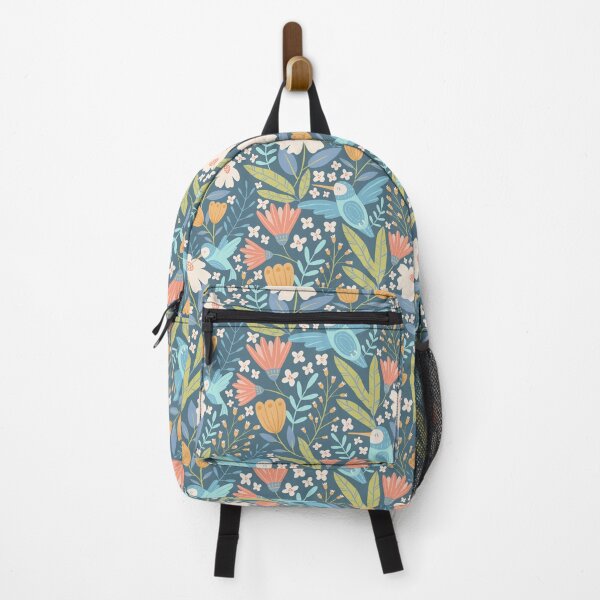 Item preview, Hummingbird Foral-Blue Green designed and sold by ammiecreative.