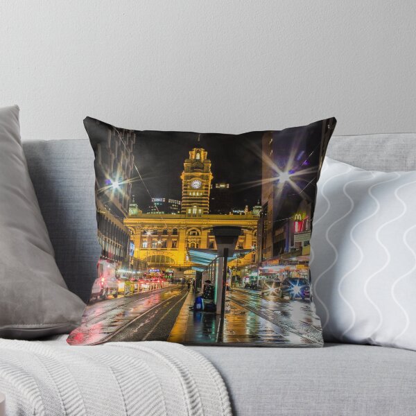 Item preview, Looking to Flinders St Station from Elizabeth St, Melbourne, Victoria, Australia designed and sold by Vicki Walsh.