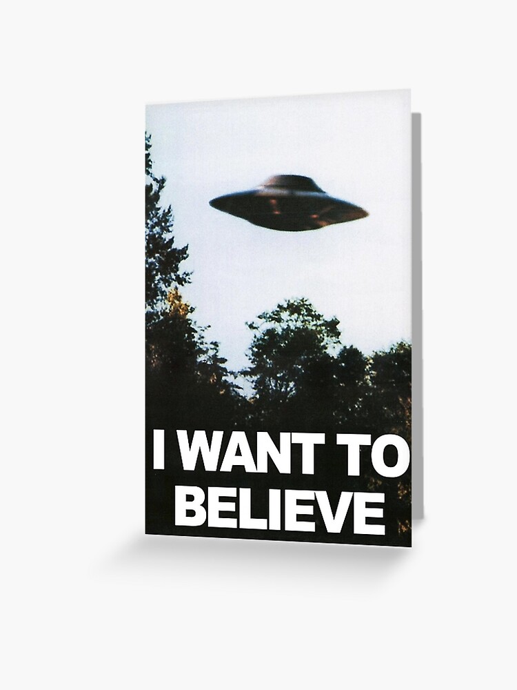 Thumbnail 1 of 2, Greeting Card, I Want To Believe designed and sold by jenkalish.