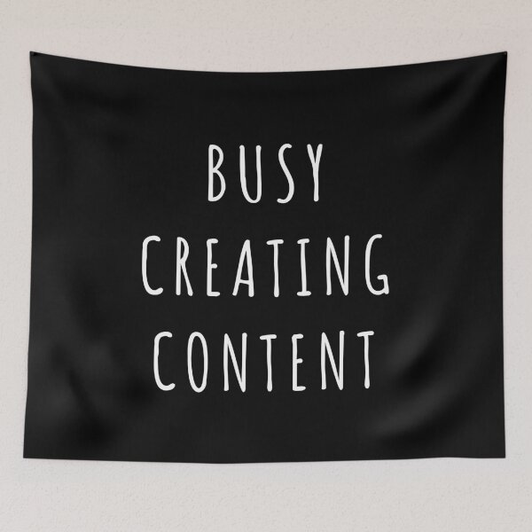 Item preview, Busy Creating Content (Black) designed and sold by quoteedesigns.