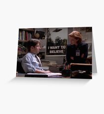 Mulder and Scully Greeting Card