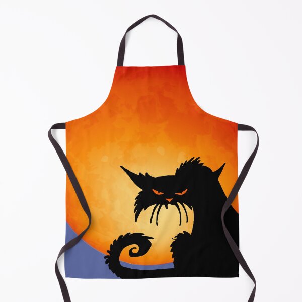 Item preview, Black Cat Orange Moon designed and sold by HolidayBug.