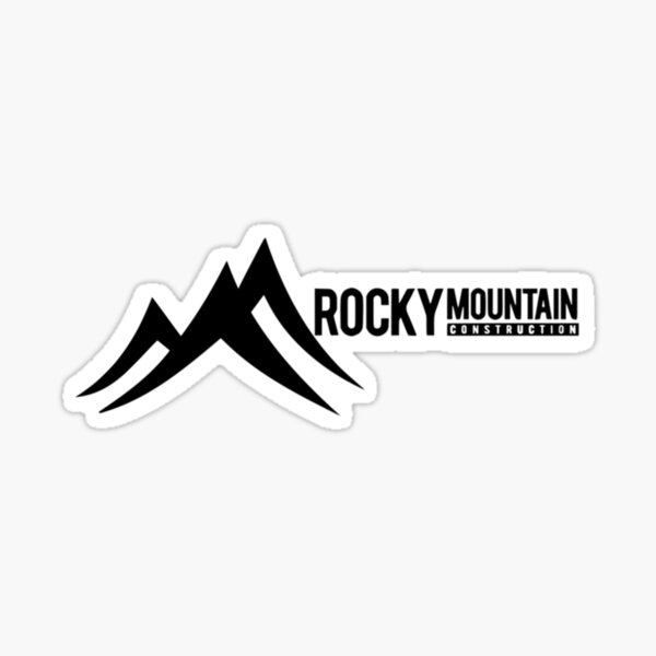 rocky mountain construction RMC logo in black Sticker