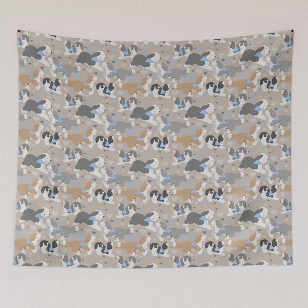 Item preview, Sheepdog types (blue/beige) designed and sold by animalartbyjess.