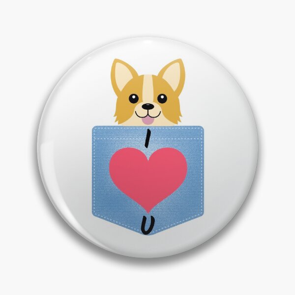 Item preview, I Heart You Pocket Puppy (W) designed and sold by Universal Print.