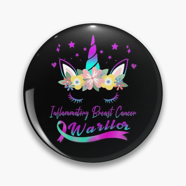 Item preview, Unicorn Face Inflammatory Breast Cancer Awareness designed and sold by GloriaStace.