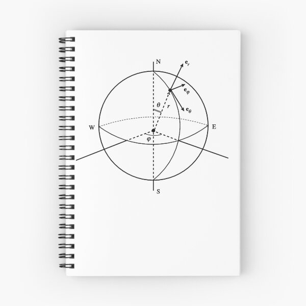 Item preview, spherical coordinates, math, physics and science designed and sold by NoetherSym.