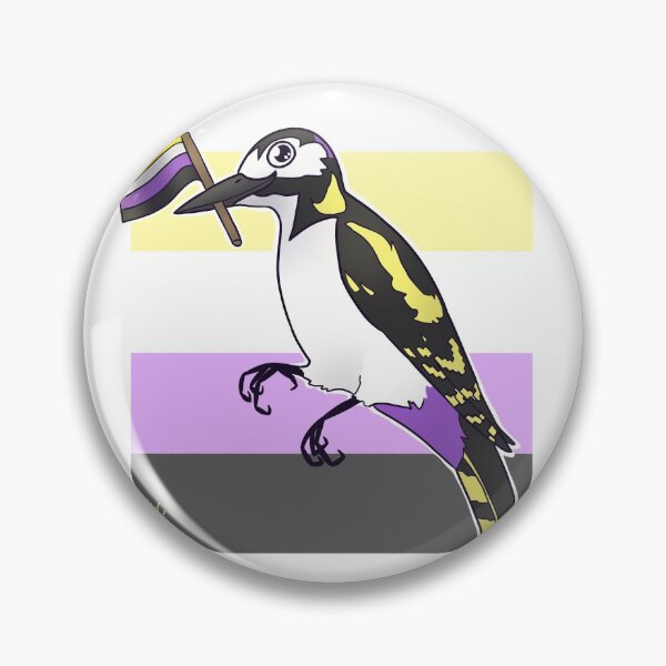 Item preview, Nonbinary pride bird designed and sold by KikiChan94.