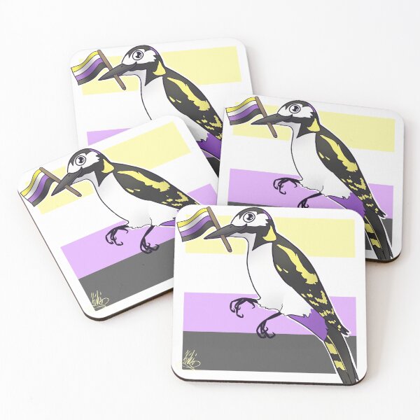Item preview, Nonbinary pride bird designed and sold by KikiChan94.