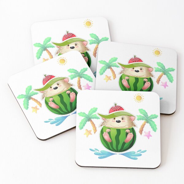 Item preview, Cute Hedgehog in Watermelon For Summer Vibes and Chill Out designed and sold by Ngan-Jasmine.