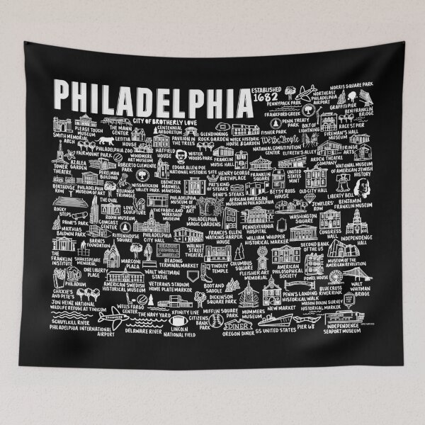 Item preview, Philadelphia Map designed and sold by fiberandgloss.