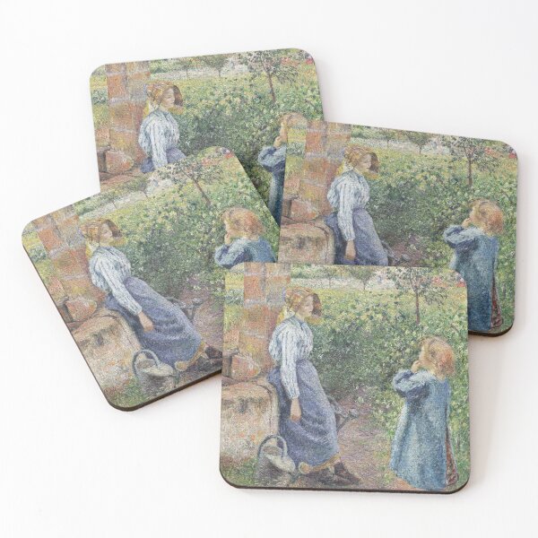 Item preview, Impressionist Art Woman and Child at the Well (1882) by Camille Pissarro designed and sold by Designedbysm.