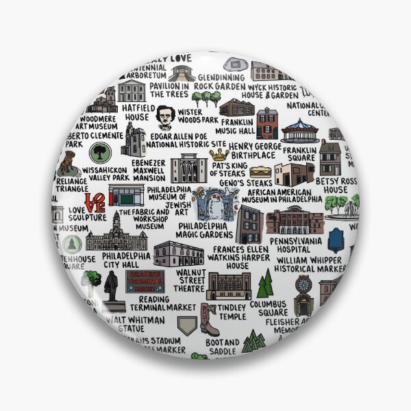 Item preview, Philadelphia Map designed and sold by fiberandgloss.