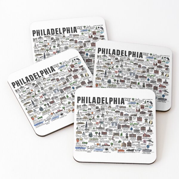 Item preview, Philadelphia Map designed and sold by fiberandgloss.