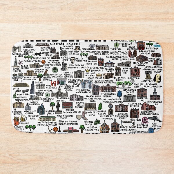 Item preview, Philadelphia Map designed and sold by fiberandgloss.
