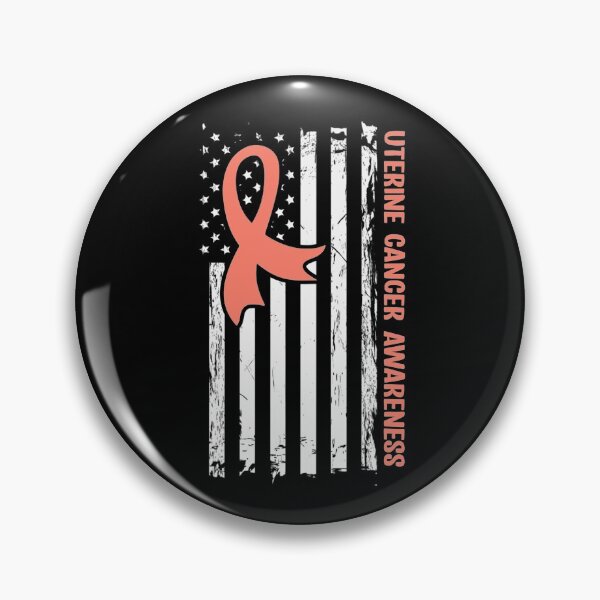 Item preview, Uterine Cancer Awareness American Flag designed and sold by GloriaStace.