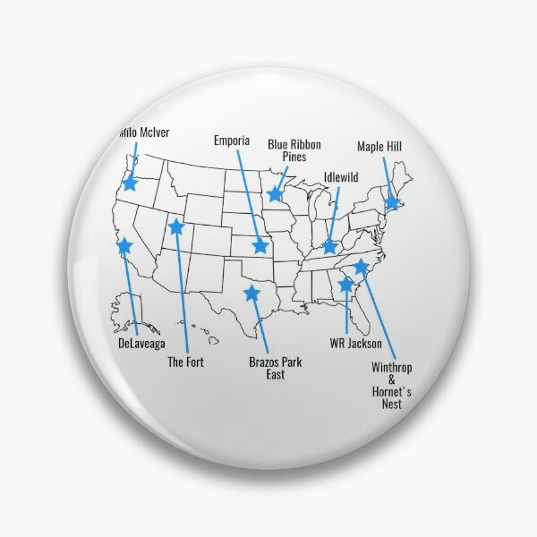 Item preview, Disc Golf Course US Map designed and sold by bsey.