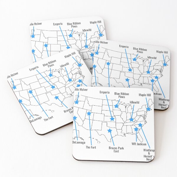 Item preview, Disc Golf Course US Map designed and sold by bsey.