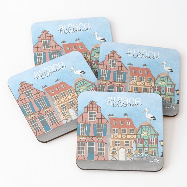 That's how we live in Alsace Coasters (Set of 4)