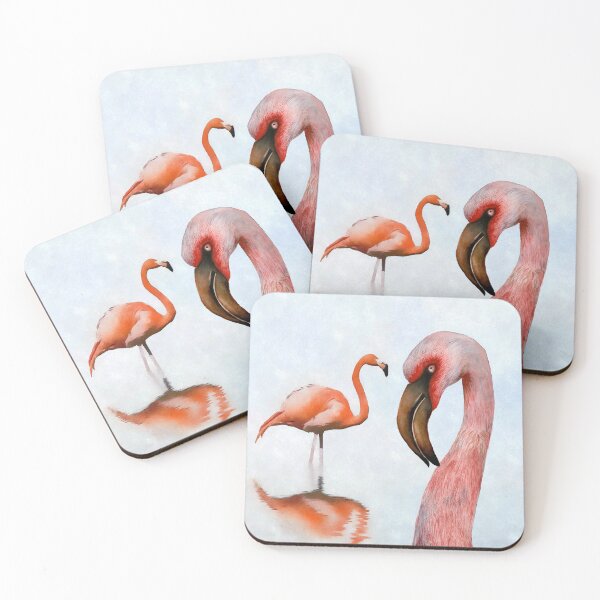 Item preview, Pink Flamingo Bird Watercolor Painting Wildlife Artwork designed and sold by Alison Langridge.