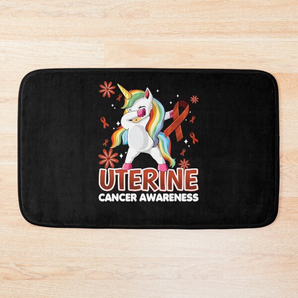 Item preview, Uterine Cancer Awareness Dabbing Unicorn Hold Peach Ribbon designed and sold by GloriaStace.
