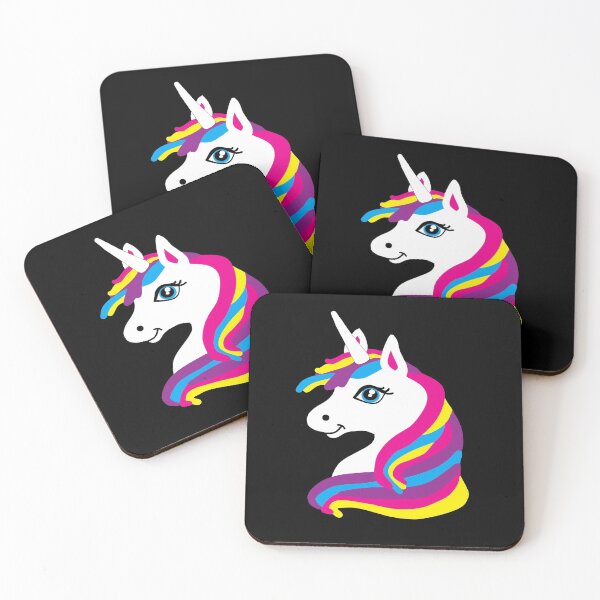 Item preview, Rainbow Unicorn with a Black Background designed and sold by Trace1234.