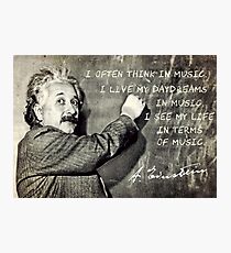 Einstein The Music Lover Photographic Print
