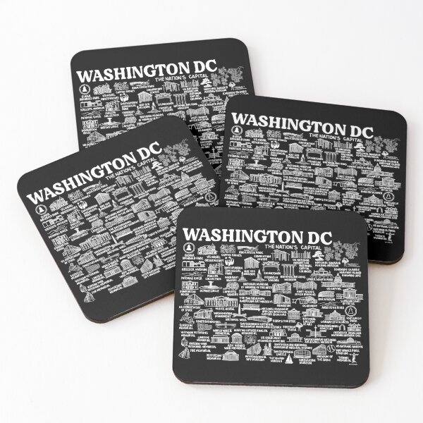 Item preview, Washington DC Map designed and sold by fiberandgloss.