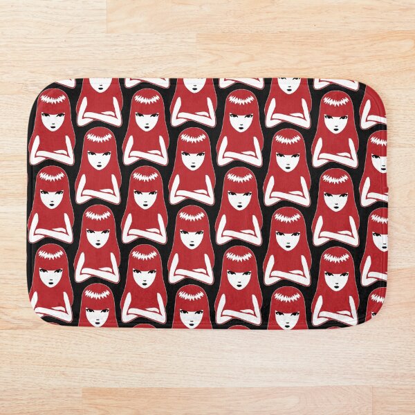 Emily Strange Gothic Red Hair Bath Mat