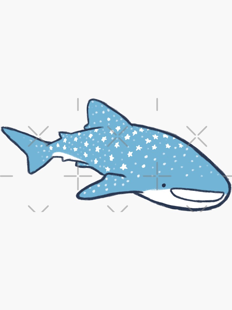 Cartoon Shark Stickers Redbubble - draw roblox character watermelon shark