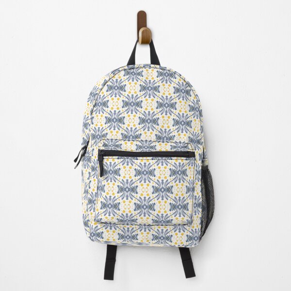 Item preview, Painted Yellow and Blue Swirl Spiral Floral Feminine Geometric Pattern designed and sold by cozycaroline.