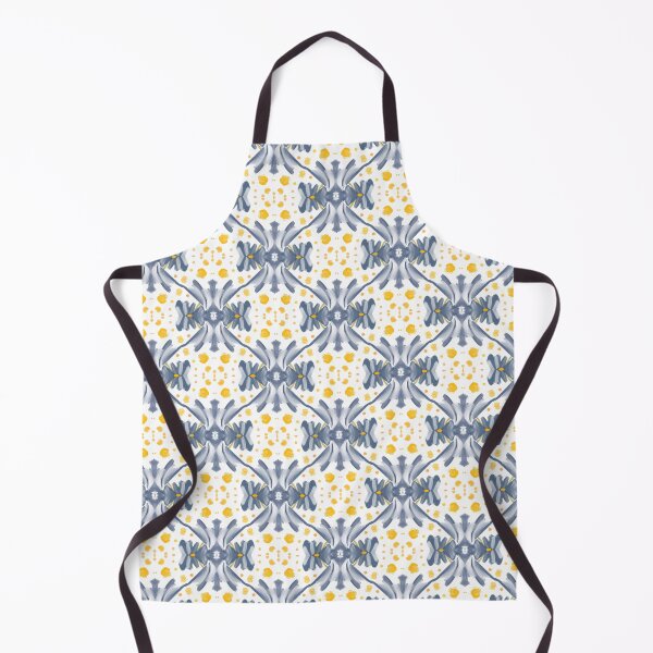 Item preview, Painted Yellow and Blue Swirl Spiral Floral Feminine Geometric Pattern designed and sold by cozycaroline.