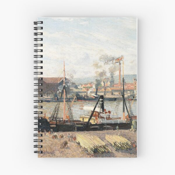 Item preview, Impressionist Art Port of Rouen, Unloading Wood (1898) by Camille Pissarro designed and sold by Designedbysm.