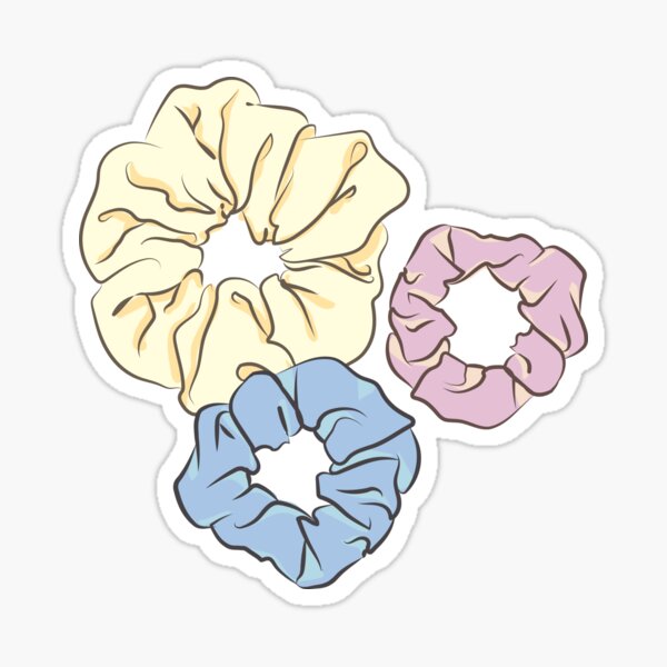 cute hair scrunchie Sticker